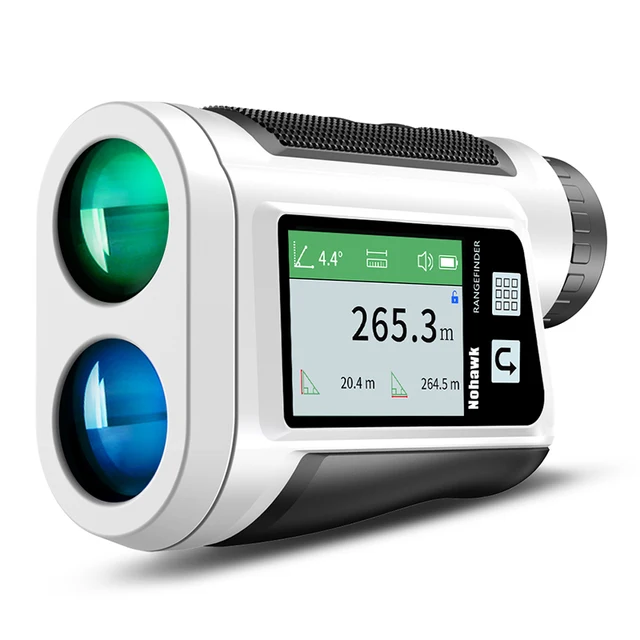 Nohawk Side Screen Display Laser Rangefinder With Golf Ballistic Compensation Flagstick Lock And Vibration Memory Mode