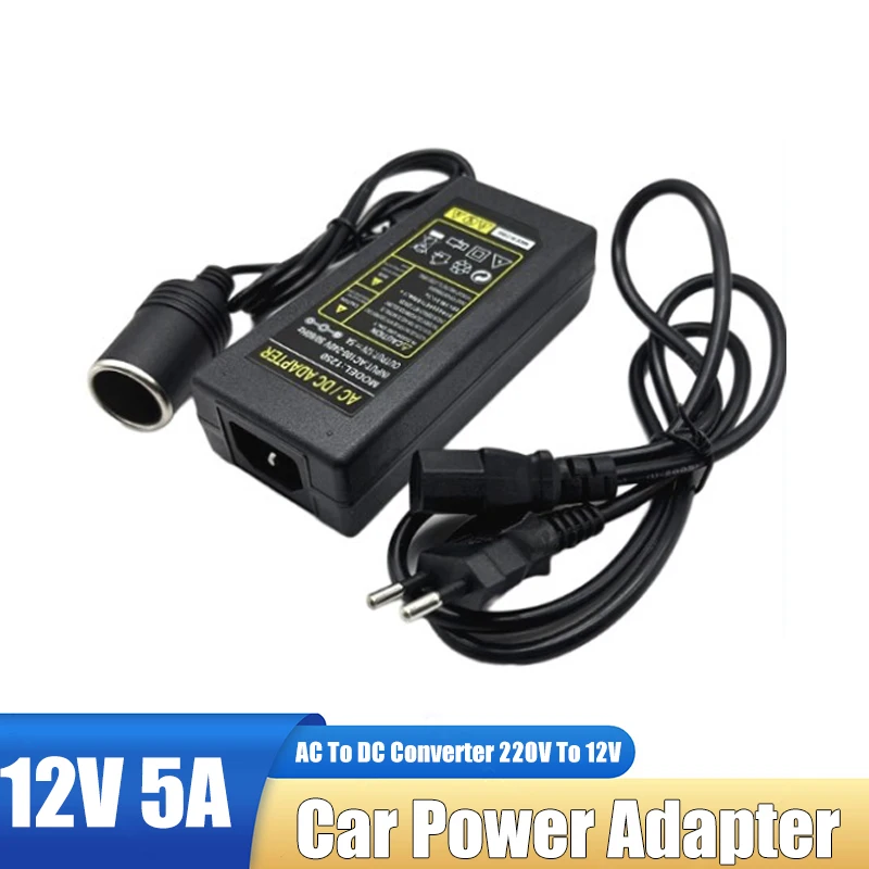 High-Power Car Cigarette Lighter Converter - 220V AC to 12V DC Adapter for Automotive Accessories