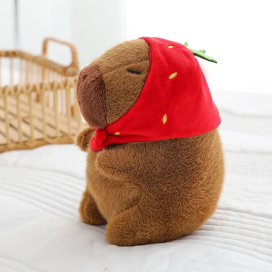 Peluche Capibara Con Uovo Di Pasqua E Cappello Da Coniglio – 20 Cm, Morbidissimo In Velluto, Per Bambini E Adulti