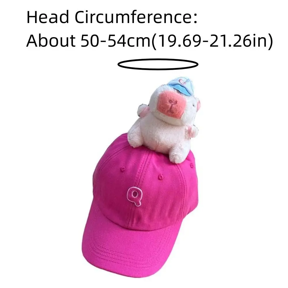 Breathable Capybara Baseball Cap Embroidered Letters Adjustable Children Peaked Cap All-Match Thin Kids Sunscreen Hat Girls
