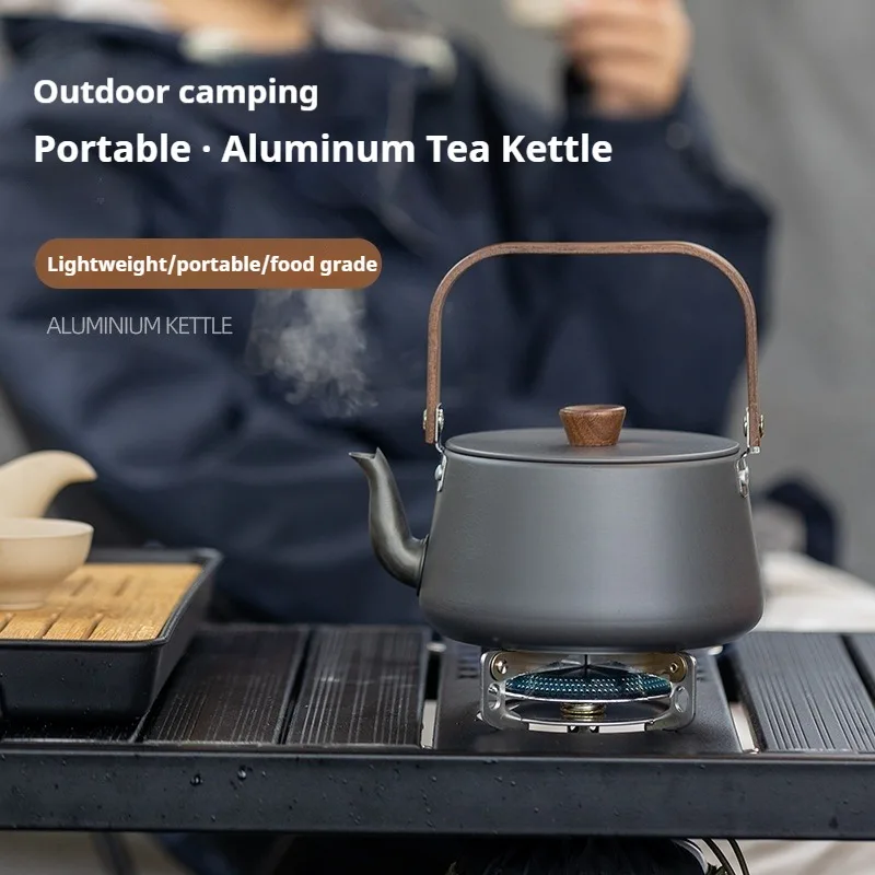 Camping Cookware Camping Cookware Set Coffee and Tea Kettle Outdoor Aluminum Alloy Kettle Portable