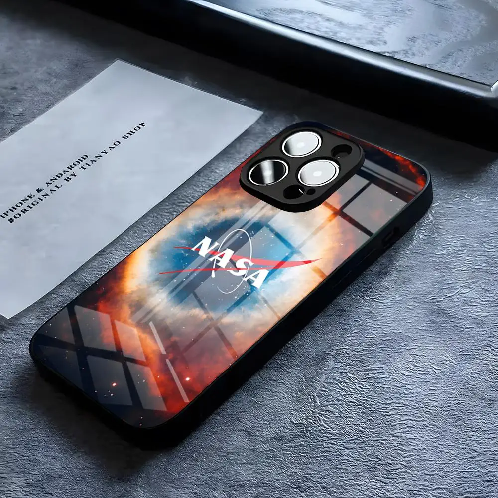 Luxury NASA-Themed Phone Case with Air Glass Design
