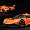 1:24 Jesko Attack Alloy Sports Car Model Diecast Metal Racing Car Model Simulation Sound and Light Childrens Toy Gift 3