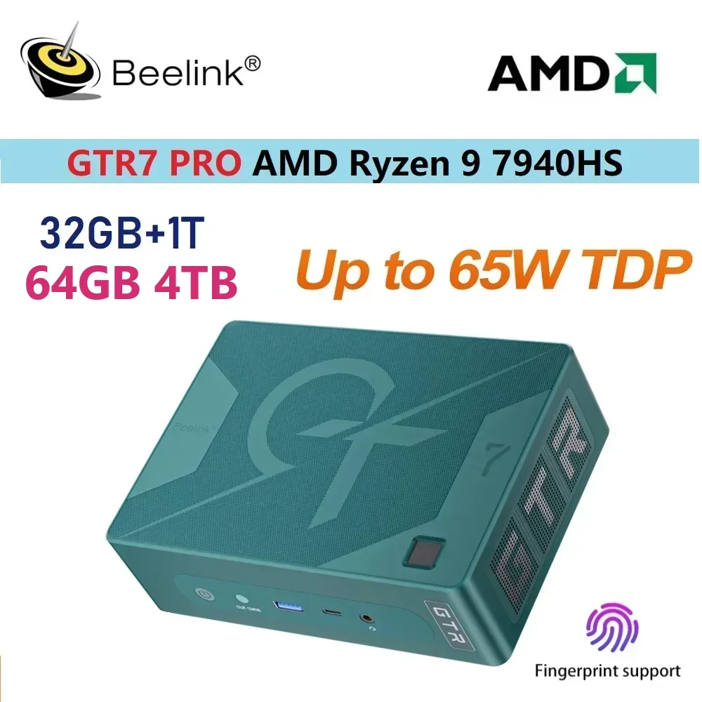 Beelink GTR7 Pro Gaming Mini PC Ryzen 9 7940HS Up to 65W TDP