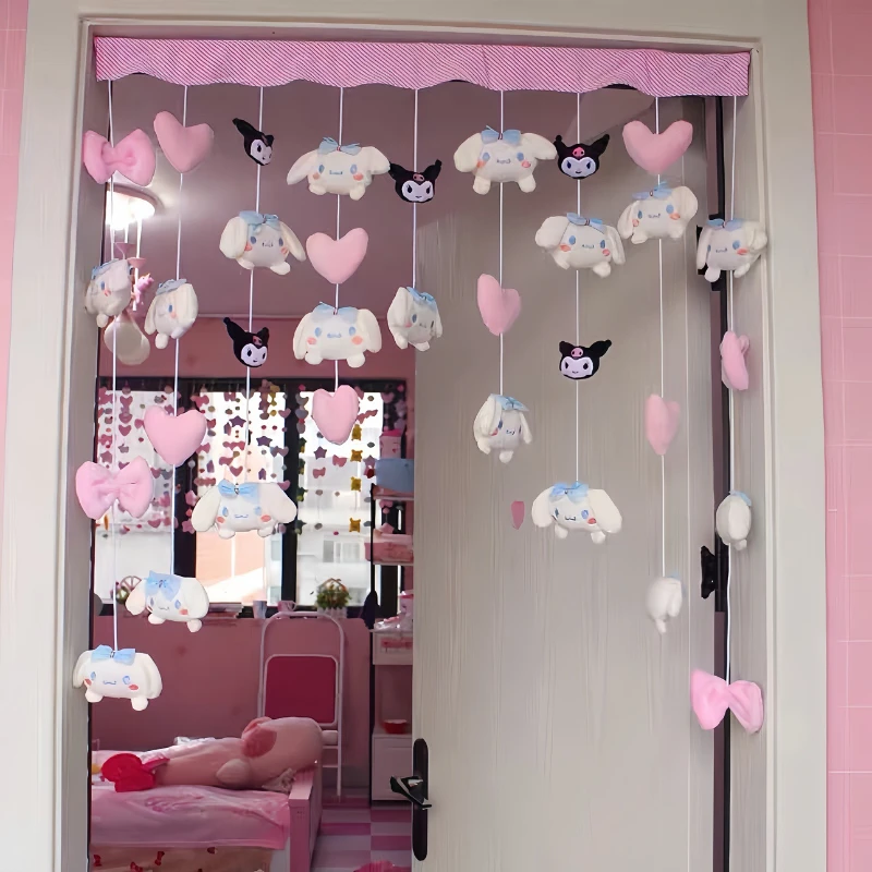 

Sanrio Kuromi Cinnamoroll Mymelody Door Curtain Anime Kawaii Bedroom Living Room Curtain No Need To Punch Holes Decoration Girl