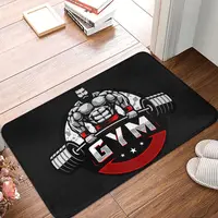 Custom Bodybuilding Gym Doormat Non-Slip Entrance Bathroom Kitchen Door Floor Mats Fitness Muscle Garden Rug Carpet Footpad 1