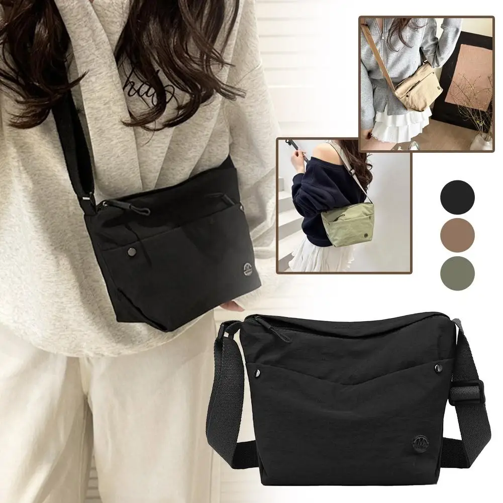 Fashion Women's single-shoulder bag Large capacity Lightweight Tote bag Simple Crossbody bag Korean Style Mobile Phone Pack