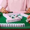 Portable Mini Mahjong Set Fall-Resistant  Logical Thinking Exercise Puzzle Board Game Chess and Cards Gift for Friends Family 2