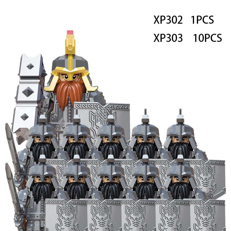 Medieval Elf Soldiers Guard Action Figures Mini Bricks Set - DIY Assemble Building Blocks Toy Collection