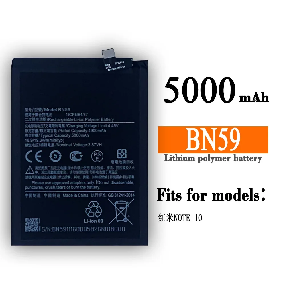 

Новый высококачественный аккумулятор BN59 5000 мАч для Xiaomi Redmi Note10 Note 10 Pro 10S Note 10pro Global + Бесплатные инструменты