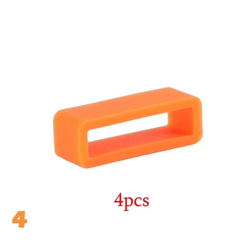 Rubber Silicone Watch Band Keeper Loops - Set of 4 Strap Security Holders
