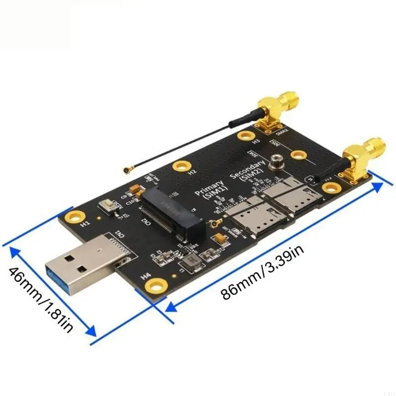 L41F 2슬롯 장치 M.2 USB3.0 포트 컴퓨터 부품 모듈 데이터 교환 하드웨어 액세서리용 무선 모뎀 어댑터 카드