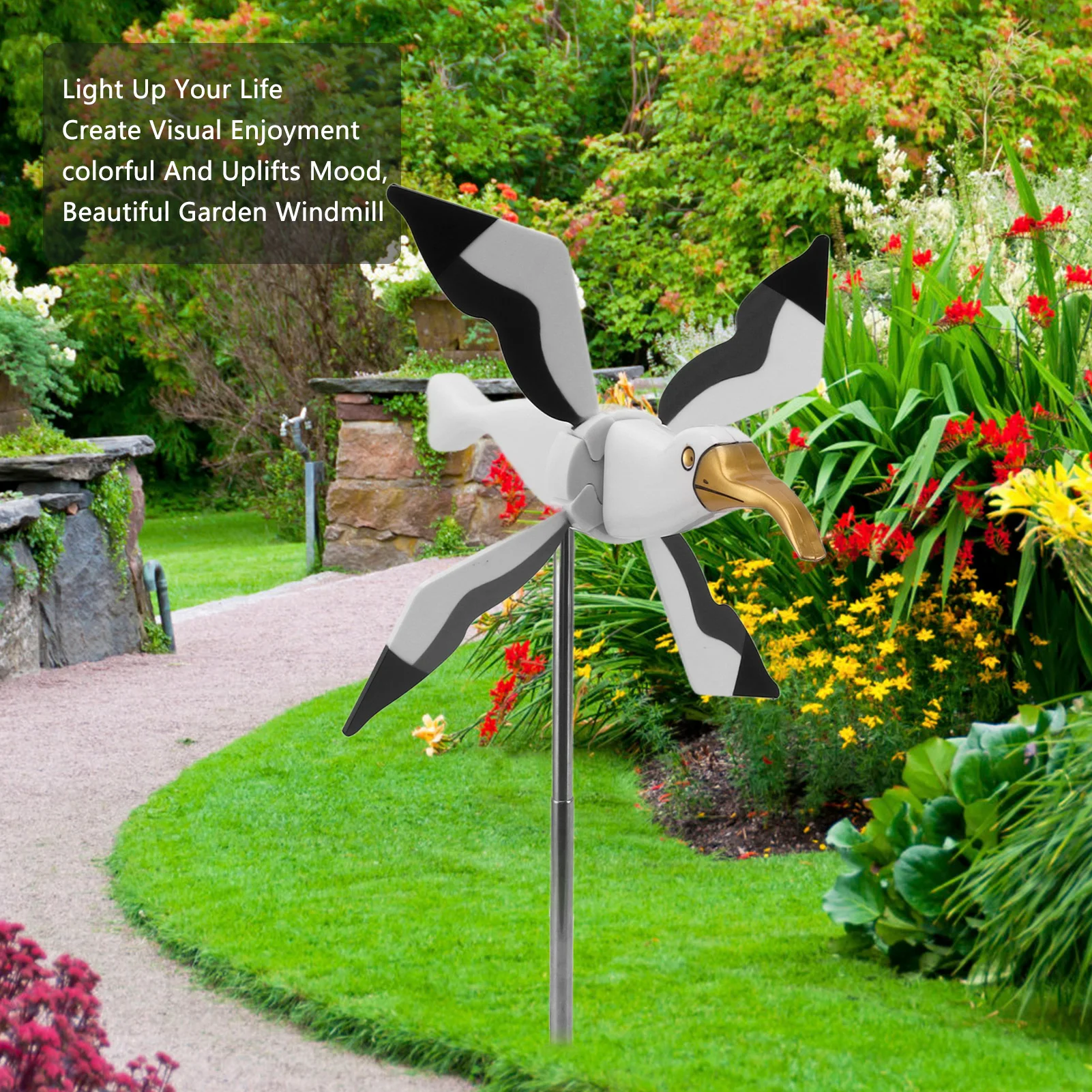 Garden Windmill Seagull Weatherproof for Patio
