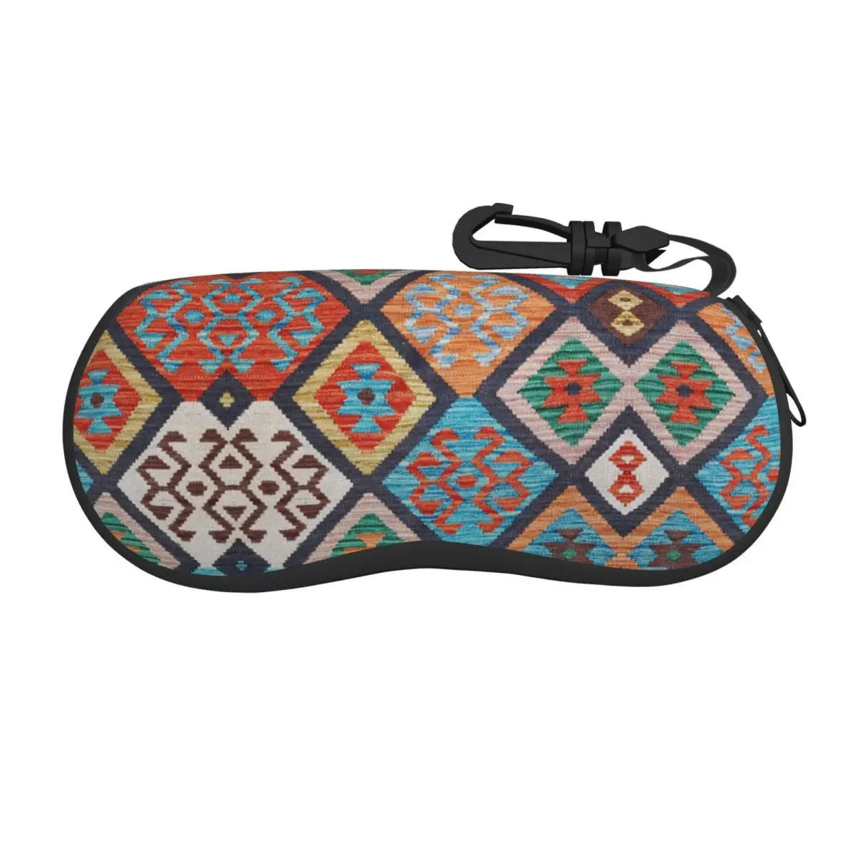 

Vintage Turkish Kilim Shell Eyeglasses Protector Cases Cool Sunglass Case Vintage Persian Tribal Bohemian Ethnic Art Glasses Bag