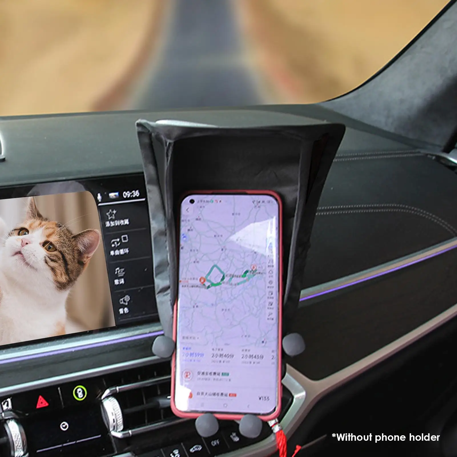 Parasole per cellulare da auto, moto e bici, protezione solare anti-scottatura e anti-UV, accessori. - immagine 3