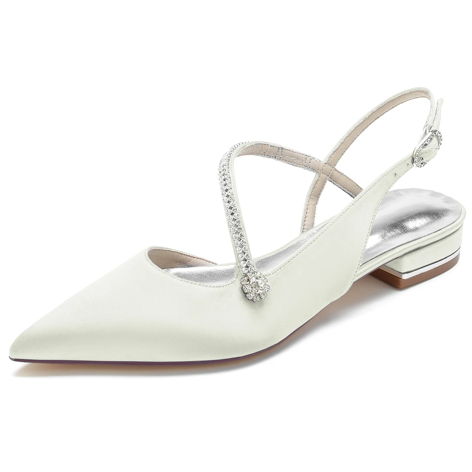 

Flat Heel, Pointed Toe, Rhinestone Heavy with Wedding Shoes, Bridal Shoes