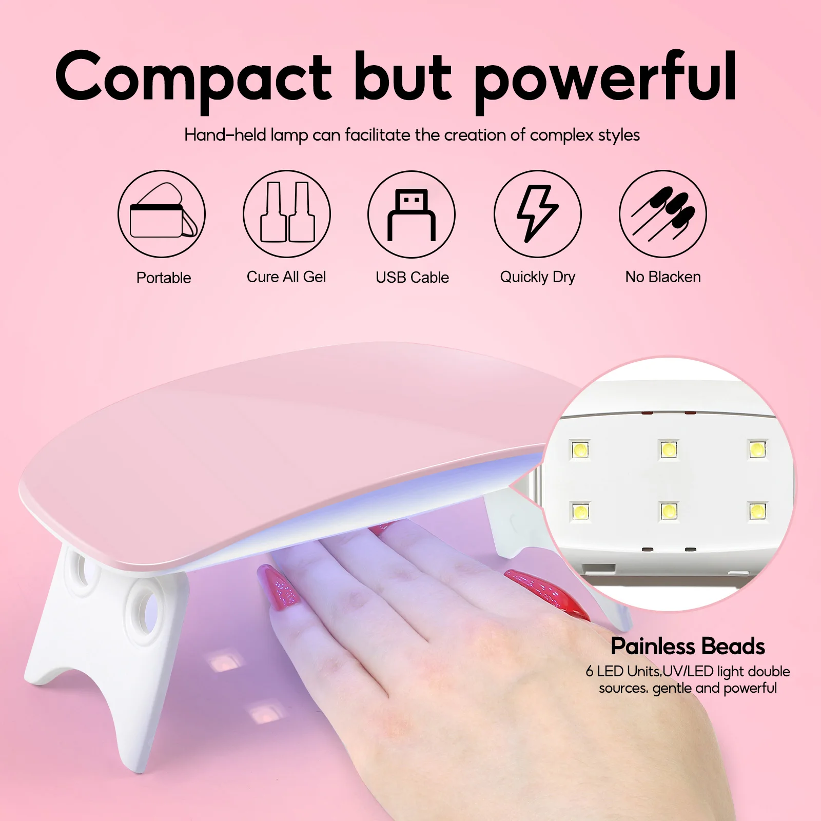 Coscelia Acrylic Nail Kit with 6W Nail Lamp 3PCS 8G Acrylic Powder and 120ML Acrylic Liquid Full Manicure Kit 3