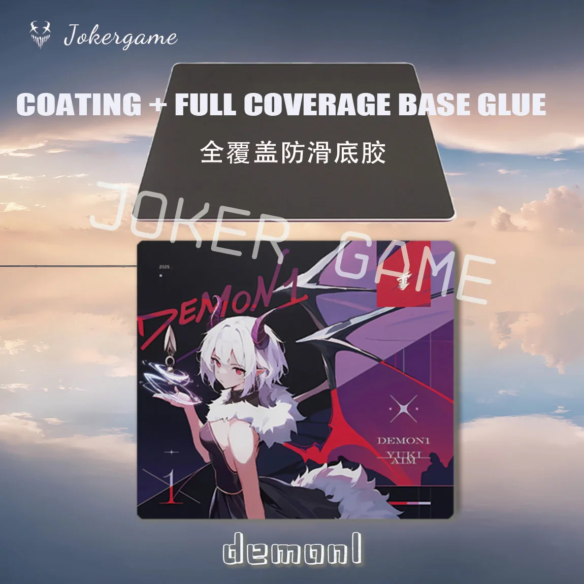 Yuki Aim x Demon1 Glass Mouse Pad Gaming FPS Tempered Glass Copy