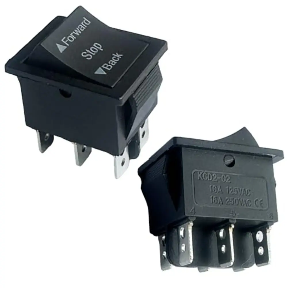 2 Stück Vorwärts-Rückwärtsschalter für Fahrtenautos, kompatibel mit 6 V, 12 V, 24 V, elektrischem Spielzeug zum Aufsitzen, Rocker-Shifter-Ersatz – Detail 9