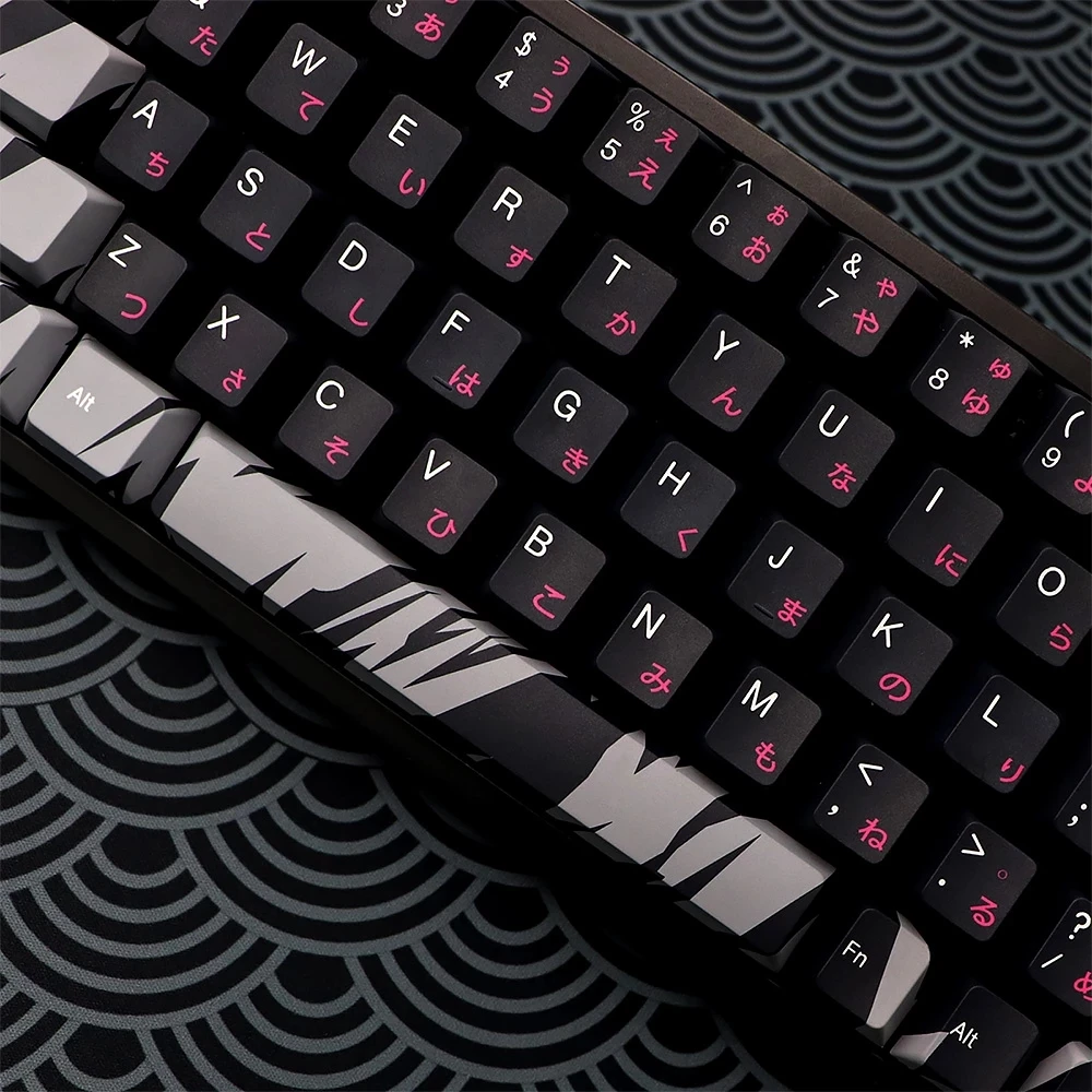 Pbt Japonês Camuflagem Keycaps Cherry Profile Dye Sublimação Teclado Mecânico Keycap para mx Interruptor Iso Entrar Logitech G610 - Imagem 4