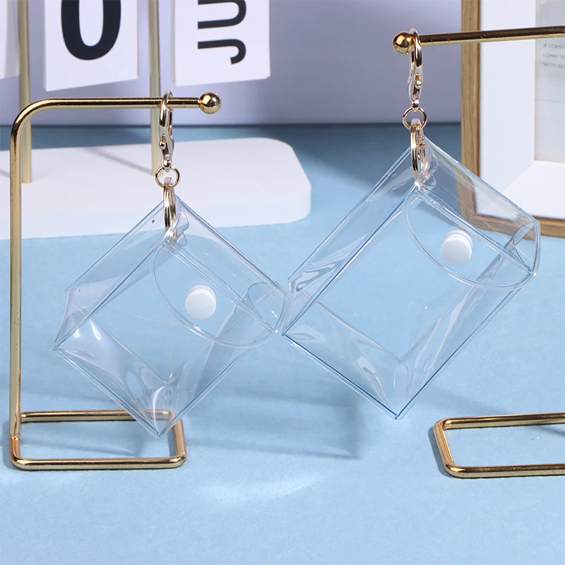 1Pc Transparent Mystery Box Mini Anime Doll Display Bag Universal Display Box Portable Storage Bag Coin Purse Earphone
