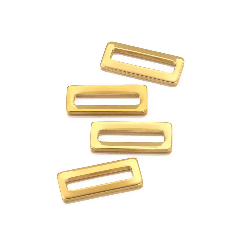 20 stücke Edelstahl Rechteck Rahmen Charms Anhänger für Ohrringe Steck verbinder DIY Charms für Schmuck herstellung liefert Komponenten – Detail 5