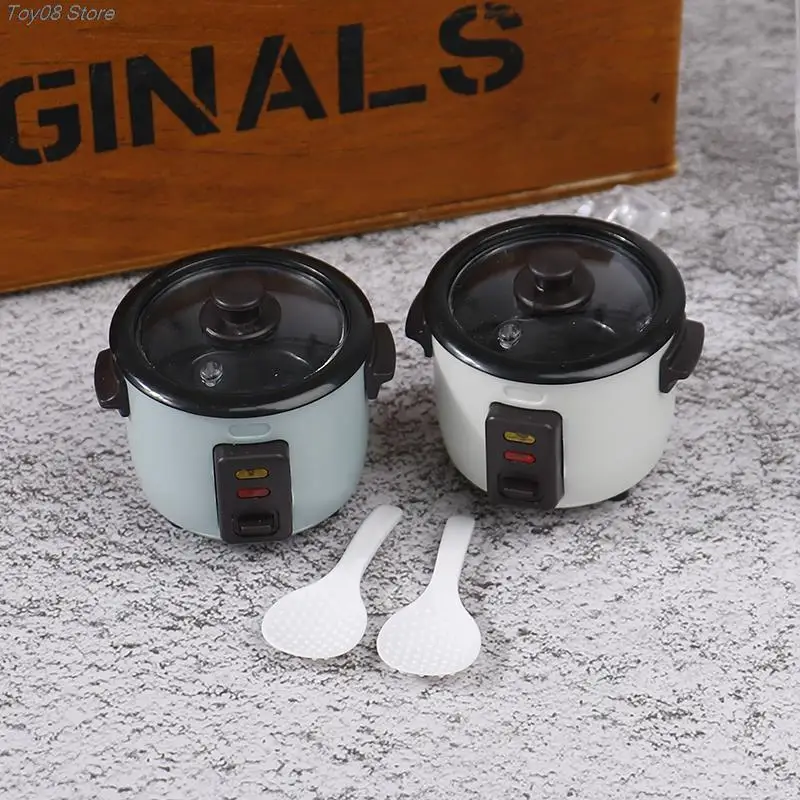 Doll House Toys 1Pcs 1/12 Scale Miniature Dollhouse Rice Cooker Pretend Play Kitchen Appliance Accessories