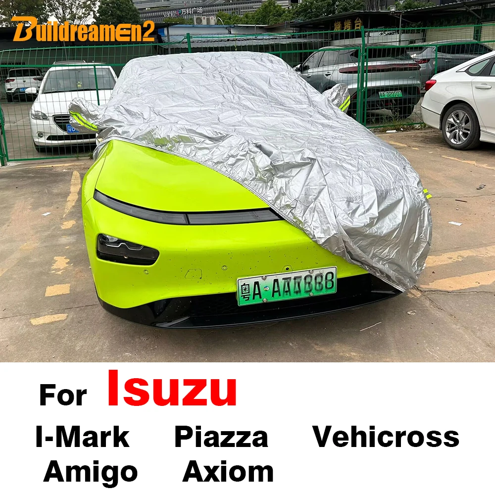 

Buildreamen2 Waterproof Car Cover For Isuzu Amigo Piazza Vehicross Axiom I-Mark Auto Outdoor Sun Snow Rain Wind Resistant Cover