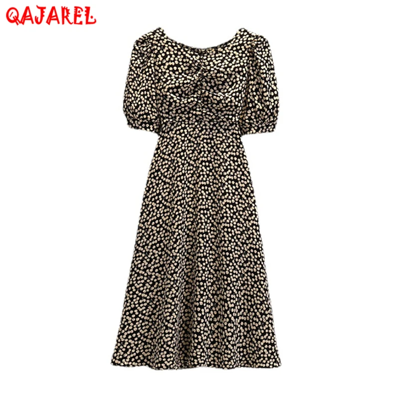 

Women Red Chiffon Polka Dot Square Collar Midi Dress Summer Boho Light Casual Beach Sundress 2023 New Korean Fashion Party Dress