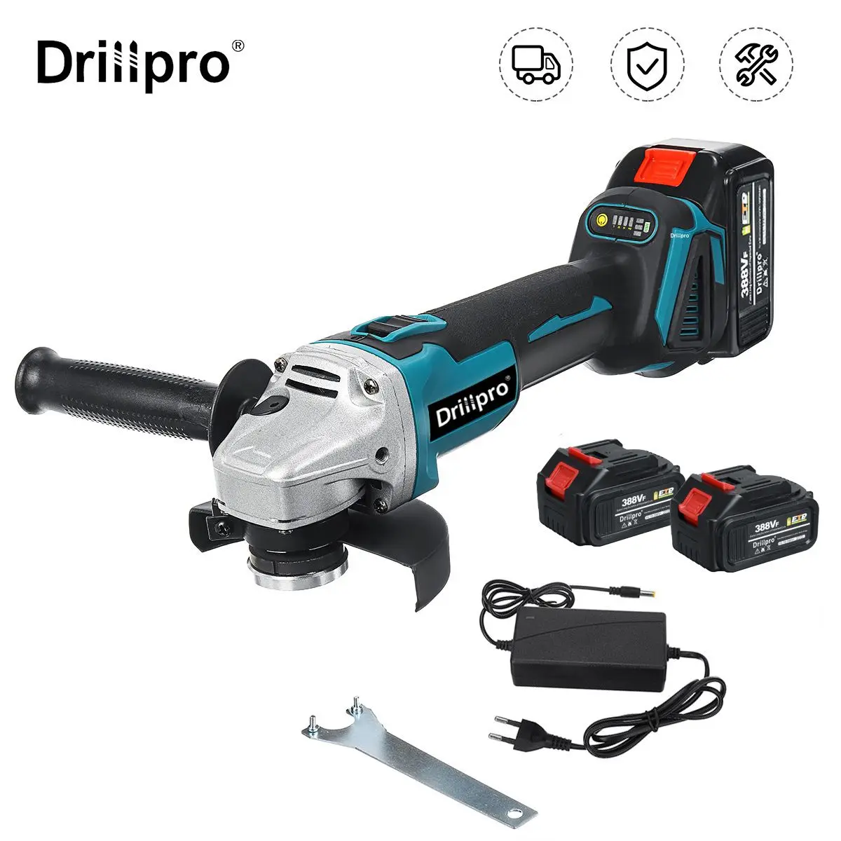 Drillpro 125MM Brushless Electric Angle Grinder DIY Cutting Machine With Lithium-Ion Battery Power Tool for Makita 18V |