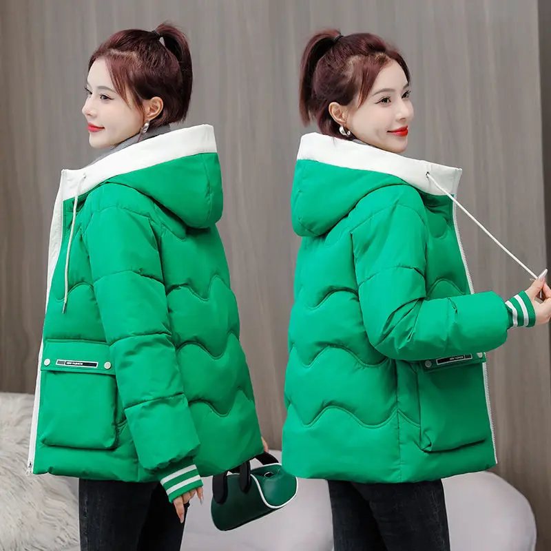 

Winter new padded Jacket Women Parkas Fashion Down Cotton coat Long Sleeve Hooded Casual Zipper Loose Snow Wear outerwear R019