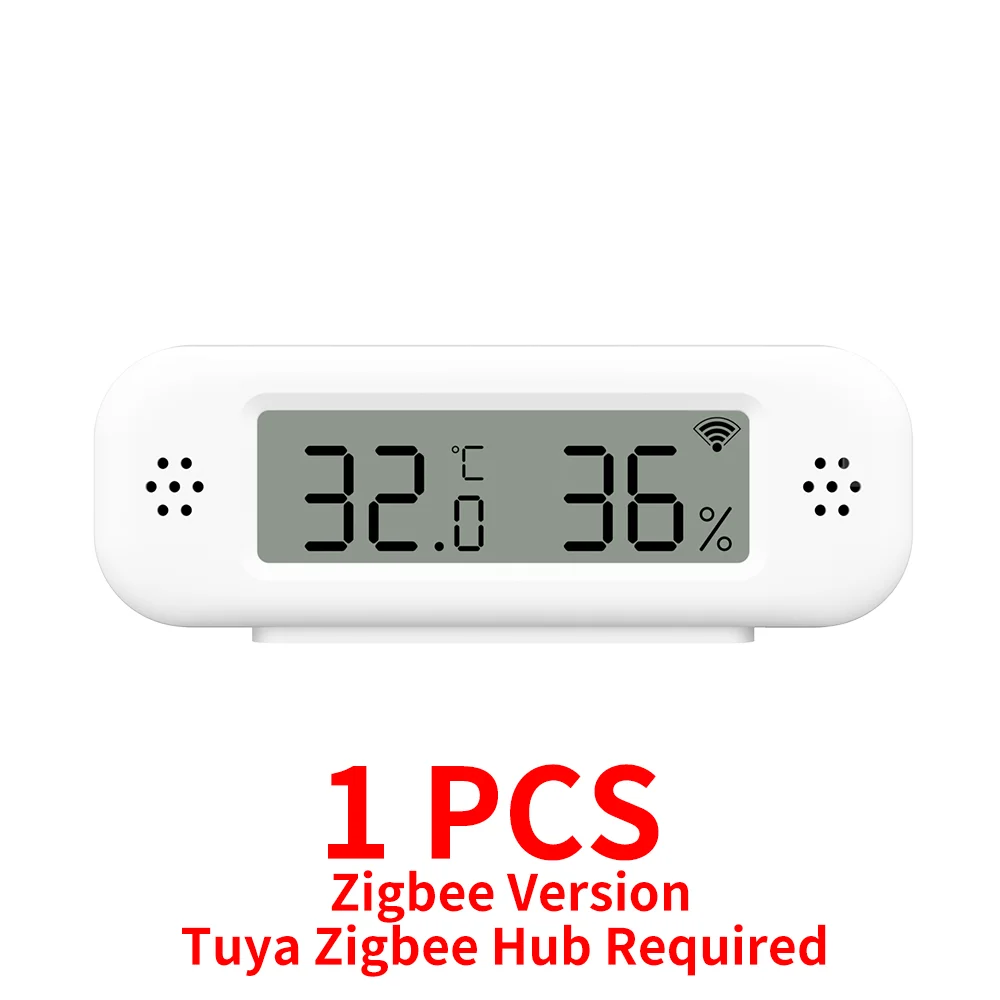 ZigBee Termometro igrometro, sensore intelligente per la temperatura di umidità e la temperatura funziona con Alexa Google Home, Tuya App Control, con funzione di promemoria per il monitoraggio
