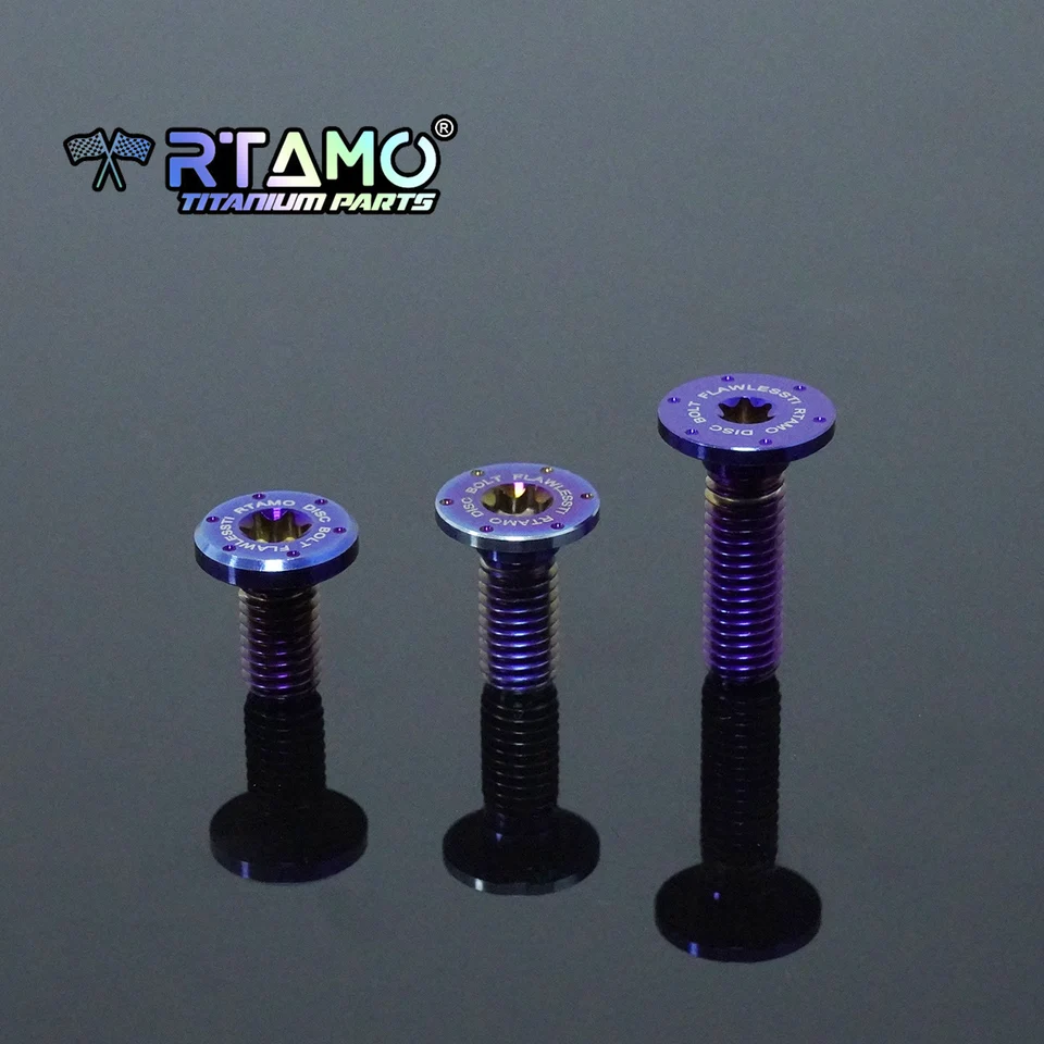 GR5 Titanium Motorcycle Brake Disc Mount Screw Bolts - 2pcs, M6x1 & M8x1.25, 12-30mm Length