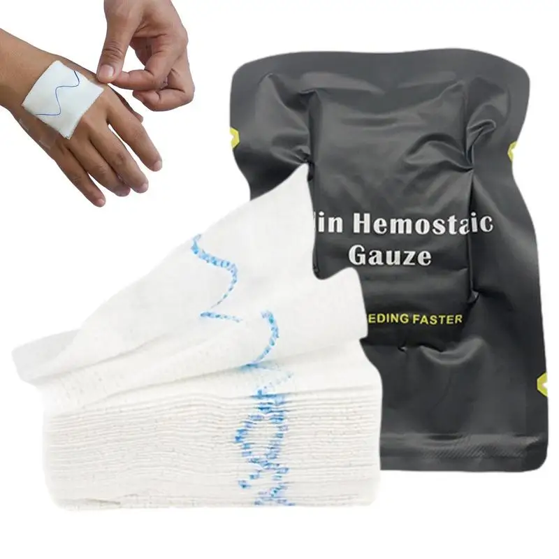 

Burn Dressing Bandage Hemostatic Kaolin Gauze Instant Aid Kit Wrap Bandage Emergencies Bandage Wound Care Portable Supplies