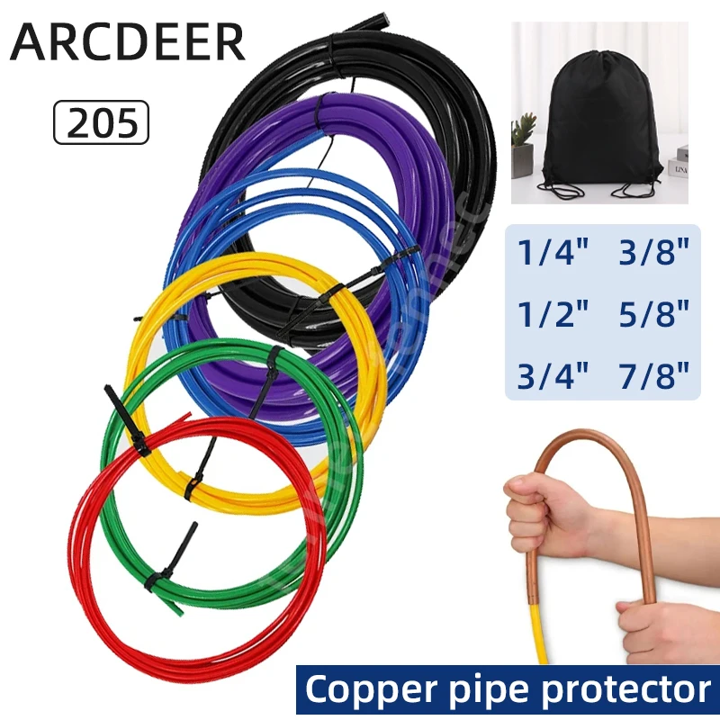 พลาสติก PE ท่อทองแดง Protector 1/4 "/3/8"/1/2 "/5/8" Anti-Deformation ท่อทองแดงป้องกันเครื่องมือหลอดสําหรับเครื่องปรับอากาศ 205 1