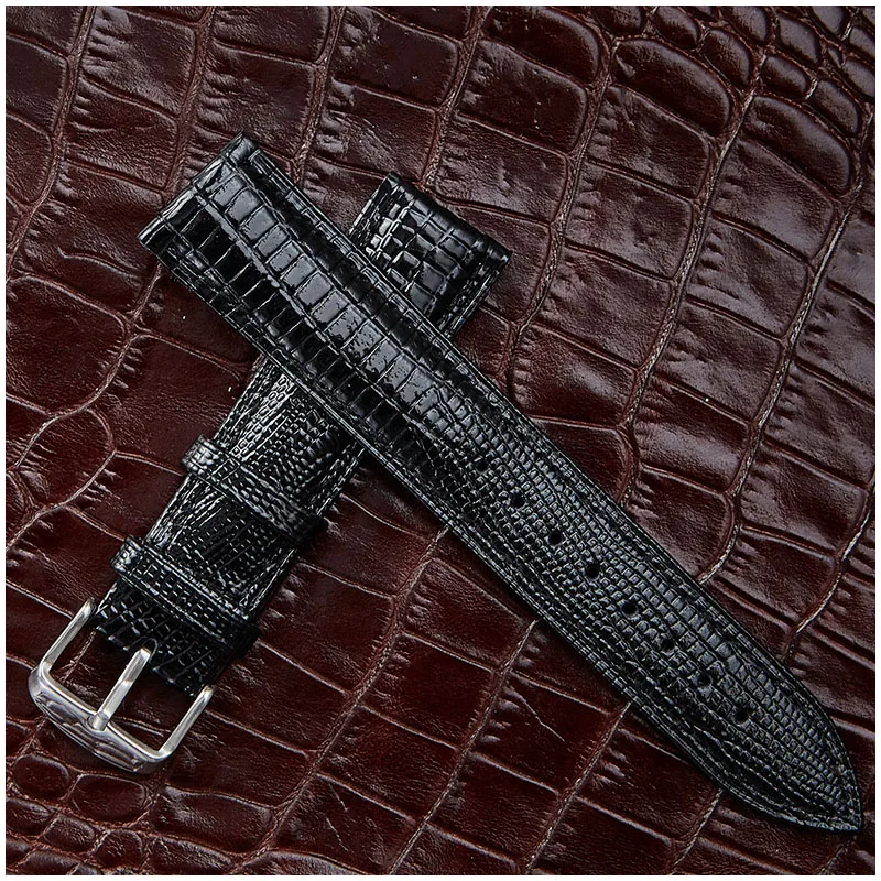 

Universal Lizard Pattern Leather Watch Band 12mm 14mm 16mm 18mm 20mm 22mm 24mm Replacement Watchband for Women Men Wristband