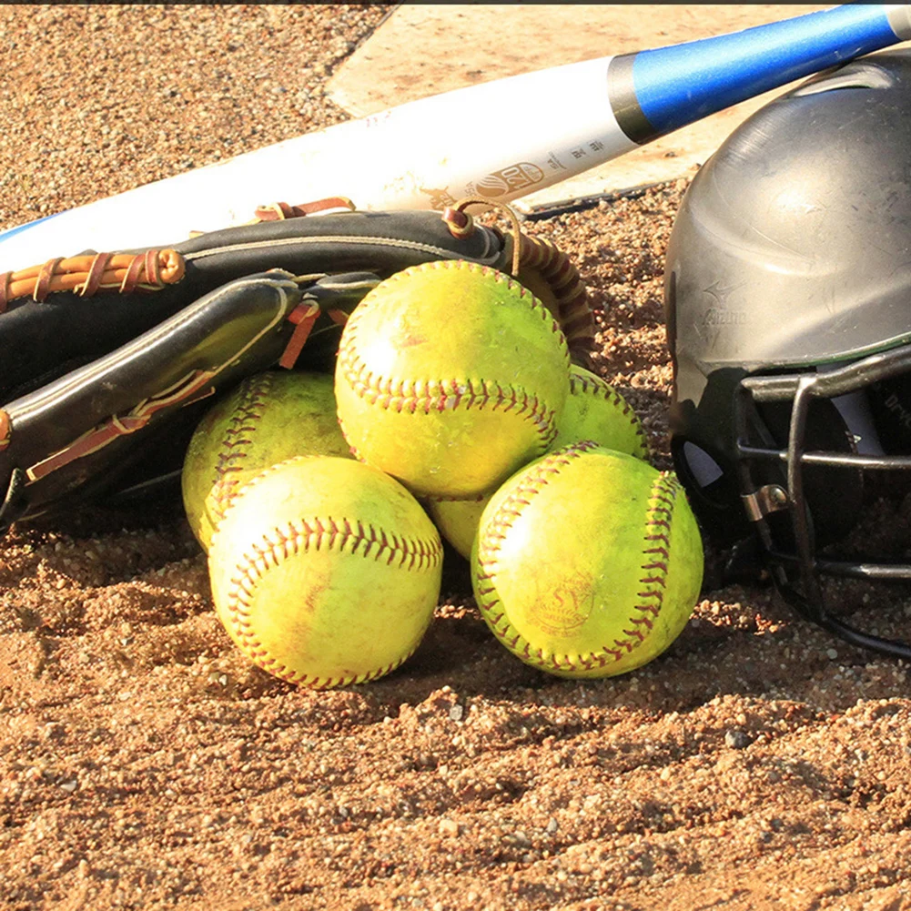 1Pcs 12-Inch Sports Practice Softball Official Size Weight Unmarked PVC Dia.9.7cm Training Softball Baseball Equipment