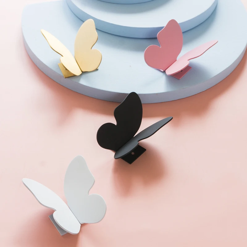 

4 пары, мебельные ручки-бабочки из чистой латуни