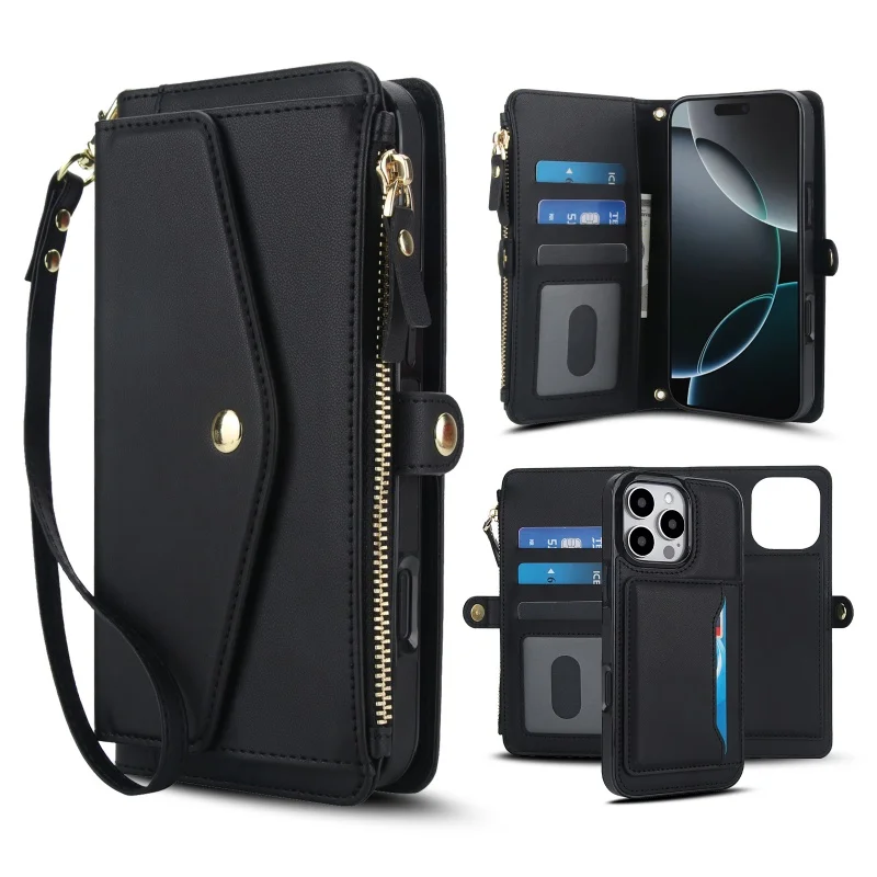 Magnetic Wireless Charging Wallet Split Leather Phone Case - Flip Cover Edition