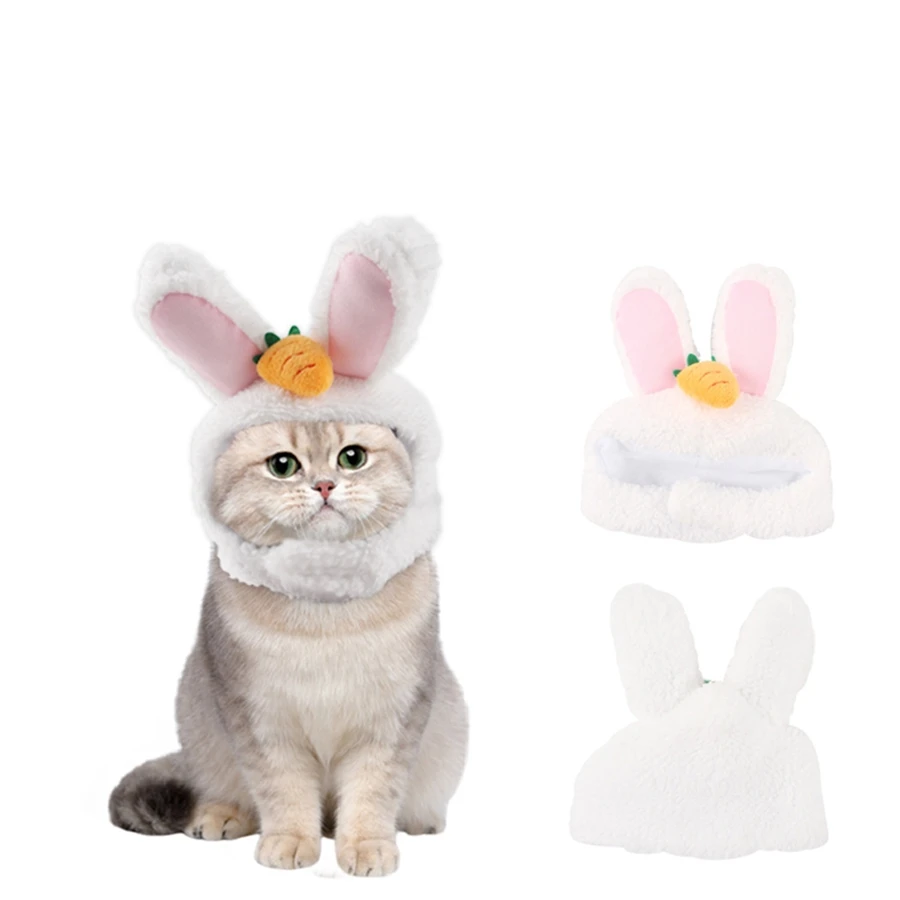 1pc Cute Pet Accessories Rabbit Hat Dog Cat Pet Headwear Headset Hat