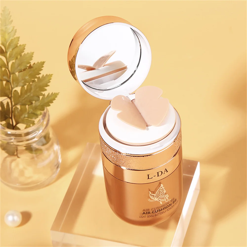 Makeup Cream Makeup Foundation Butterfly Puff Air Cushion BB CC Cream Isolation Natural Concealer Makeup Face Base Moisturizing Oil Control Breathable Natural