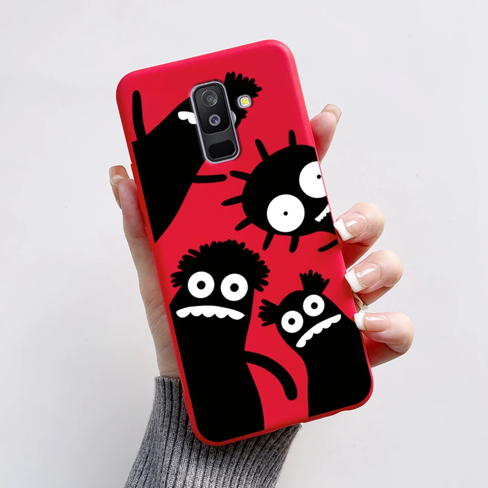 Cute Bear Cartoon Silicone Case - Soft Bumper Cover for Samsung Galaxy A6 Plus 2018