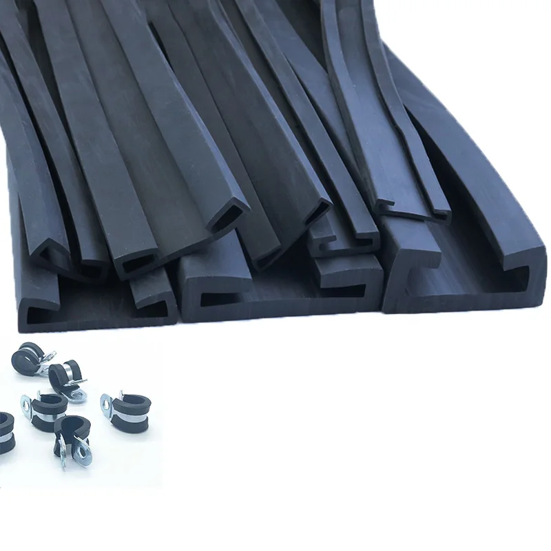 1 Meter Rubber Sealing Strip Clamp Protective Pad er Tank Strap Hoop Mechanical Edge Card Strips Waterproof And Dustproof