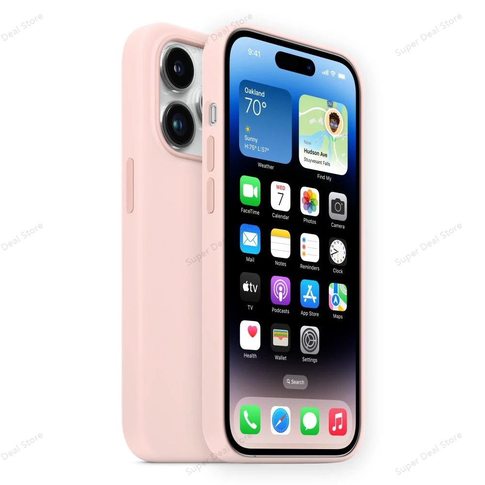 thumbnail image 1 of Original Apple Silicone Case For iPhone 14 Pro Max With Magsafe Cover Wireless Magnetic Charging For iPhone 14 Plus Cases, 1 of 5