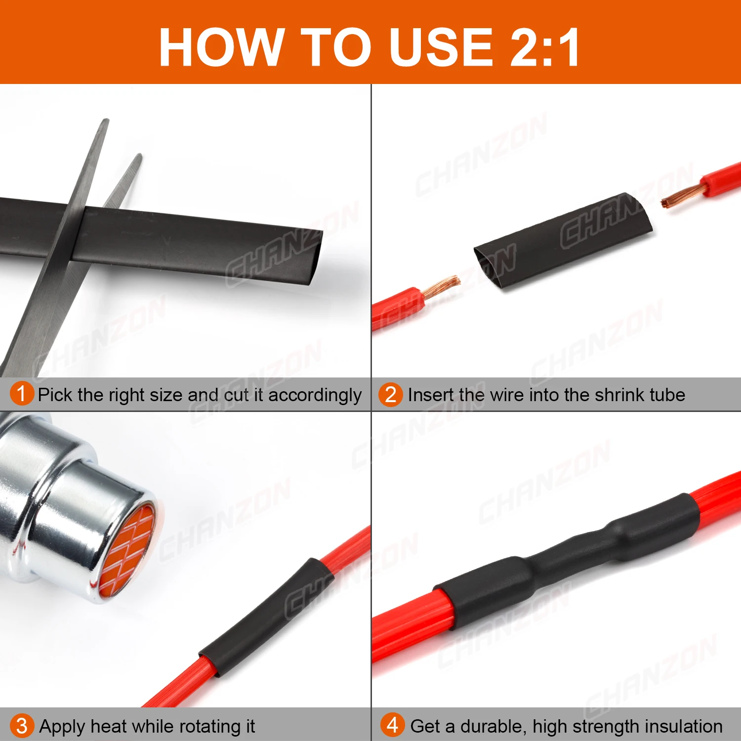 40 종류 2:1 열 수축 튜브 키트 폴리올레핀 가열 수축 랩 절연 와이어 튜브 케이블 슬리브 열 수축 호스 172pcs