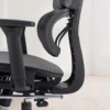 VECELO Ergonomic Office Chair Adjustable Lumbar Support Black Office Mesh Chair with Padded Arms Headrest Footrest 5