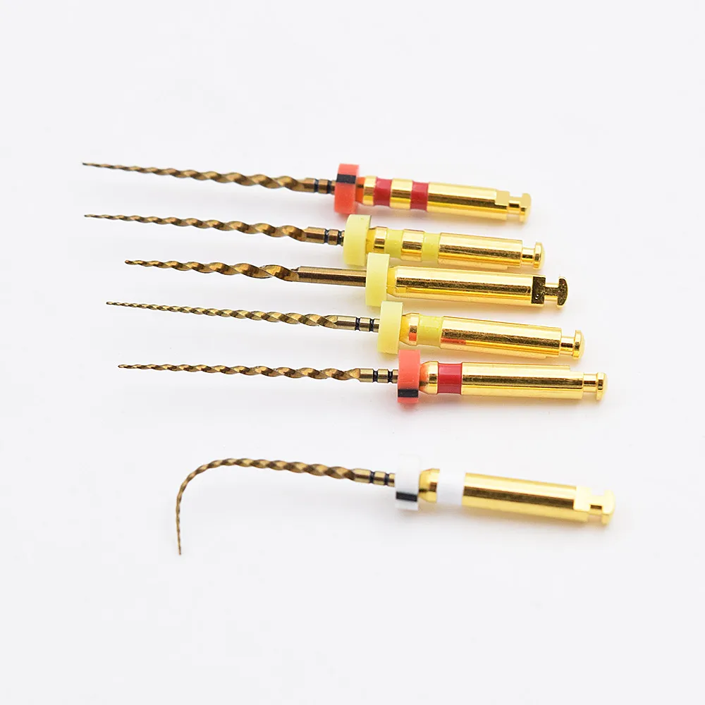 Glin Dental Heat Activated Gold Flexible Endo Files Canal Root Treatment Rotary Golden File Dentist Tools