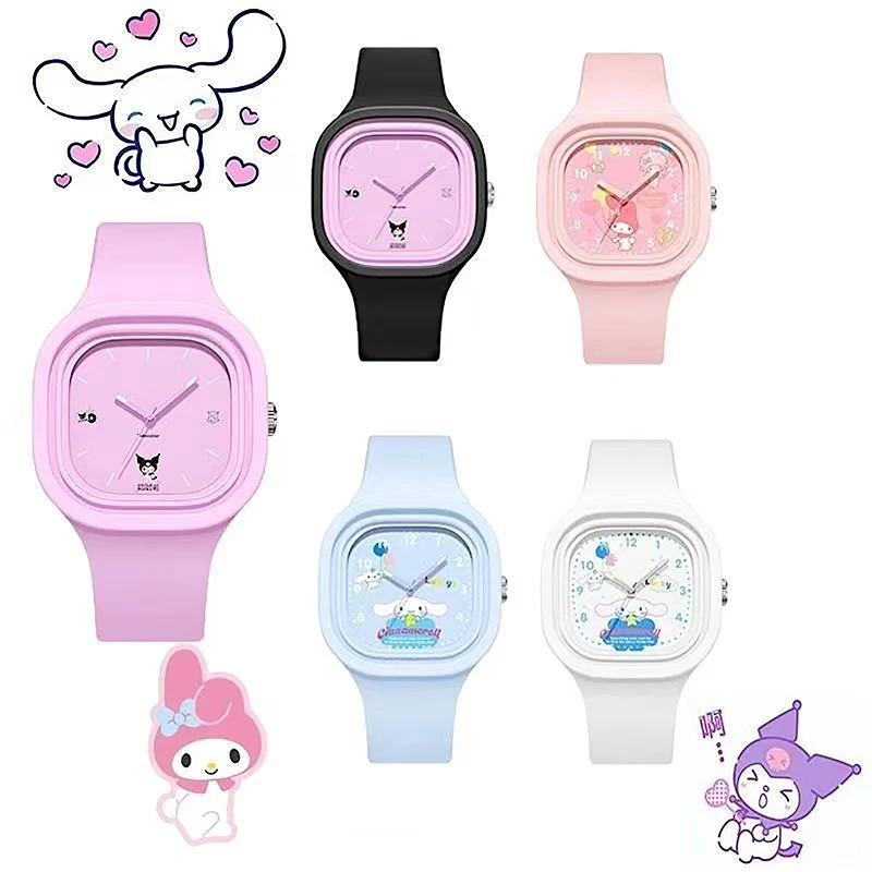 

Sanrio Kawaii Hello Kitty Watch My Melody Cinnamoroll Student Cartoon Versatile Silicone Watch Children's Toys Festival Gift