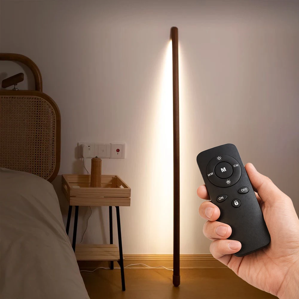 북유럽 블랙 월넛 유럽식 애쉬 스테이 벽 바닥 램프 디자인, 침실 침대 옆 거실 소파 LED 분위기 램프