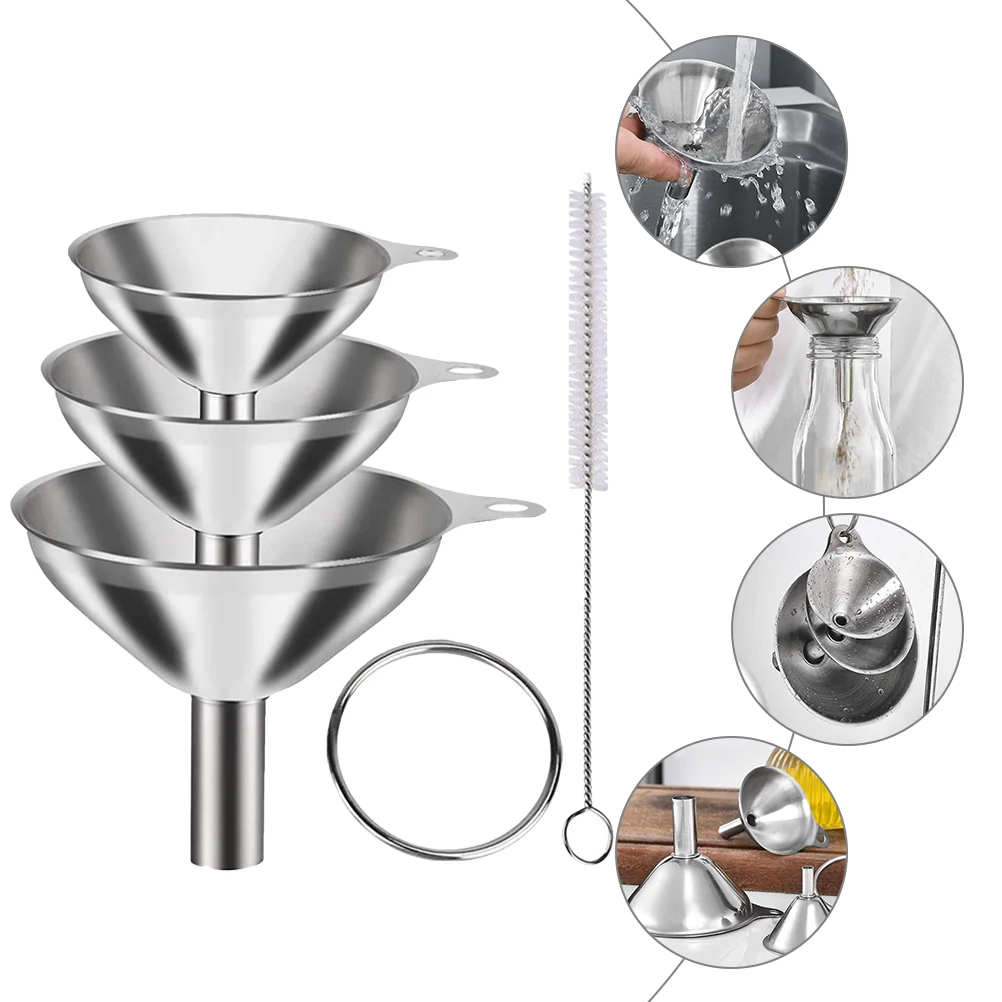 Stainless Steel Canning Funil Oil Filte multiuseful Funil portable Oil Leak Kitchen universal Tools Gadgets